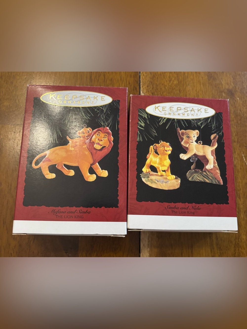 Simba and Nala Hallmark Keepsake  Ornament The Lion King And Simba And Mufasa